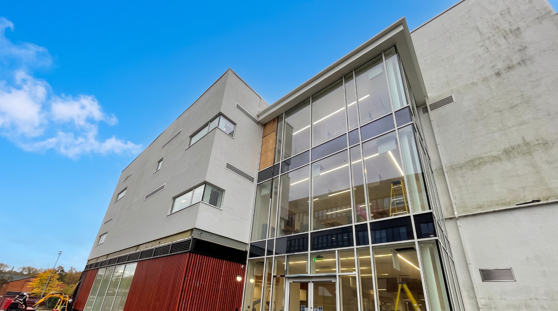 Modern architectural glass building